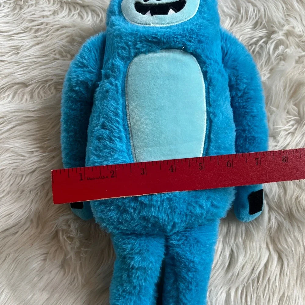 Pillowfort Yeti Mini Pillow Blue Monster Plush Stuffed Animal Hugging Hands 11in